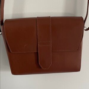 SANDQVIST Elegant Brown Leather Crossbody Bag